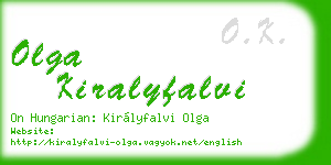 olga kiralyfalvi business card