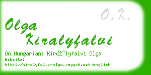 olga kiralyfalvi business card